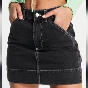 TopShop Carpenter Denim Mini Skirt